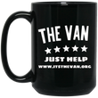 Load image into Gallery viewer, The Van White Logo Black Mug