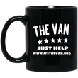 Load image into Gallery viewer, The Van White Logo Black Mug