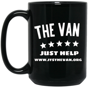The Van White Logo Black Mug