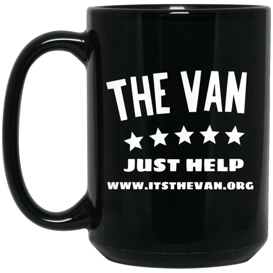 The Van White Logo Black Mug